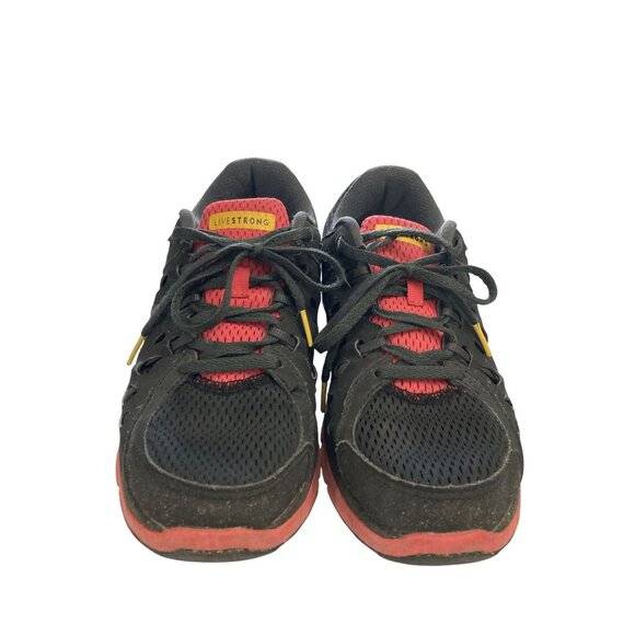 Nike Livestrong Dual Fusion women's Size 8.5 Black Red Mesh sneakers NO INSOLES - Picture 2 of 8